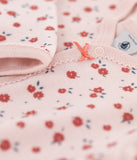 Petit Bateau pyjama fleur bébé en velours SALINE/ MULTICO A06AR01