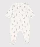 Petit Bateau pyjama lapins en tubique blanc MARSHMALLOW/gris GRIS A06IY 01