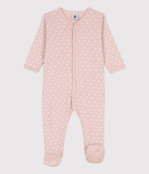 Petit Bateau pyjama pois en coton Saline/Marshmallow A06PF 01