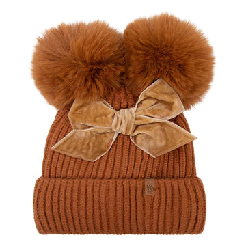 Baby Dutch Bonnet d'hiver rouille avec nœud