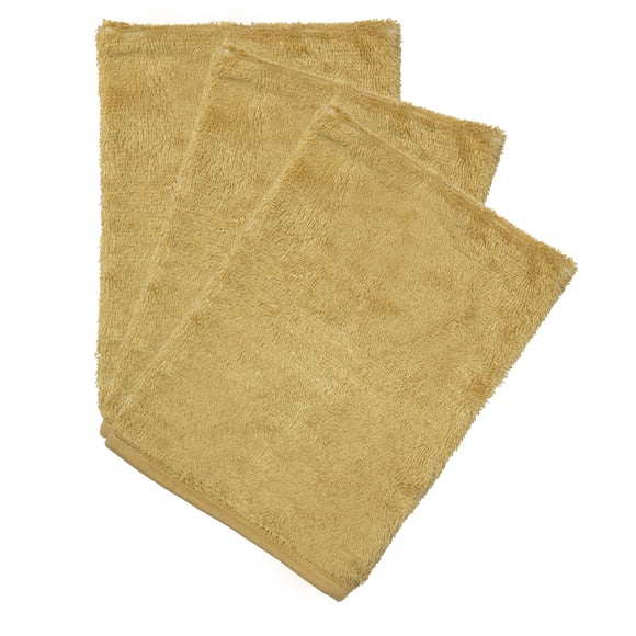 Timboo set de 3 gants de toilette honney yellow TM-WAS30-541