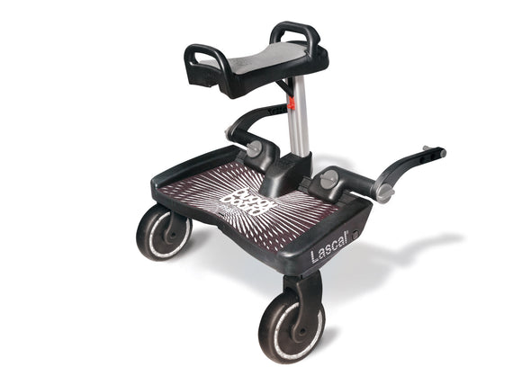 Lascal planche à roulettes Buggyboard Maxi+ Black With Saddle Grey 11041