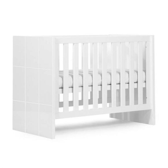 Childhome QUADRO WHITE LIT CAGE 60X120 + SOMMIER & LATTES B120QN EXPO
