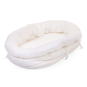 Childhome habillage jersey écru pour berceau rotin CRRATCOV