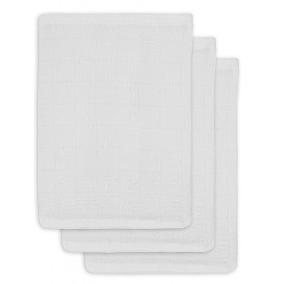 Jollein Gants de toilette bamboo cotton blanc (3 gants) 436-848-00001