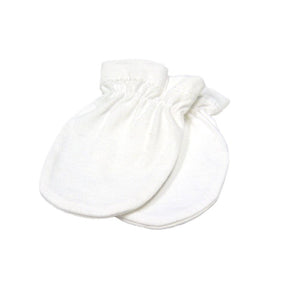 Babybest Moufles naissance 100% coton blanc BB87300