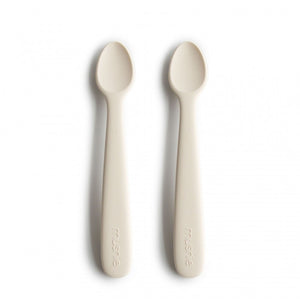Mushie set de 2 cuillères silicone Ivory 70.016.15