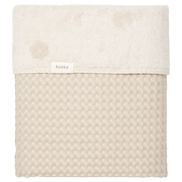 Koeka Couverture de berceau gaufre / teddy Oslo Sand/Pebble 1015/44-020 col 240/230