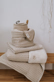 Koeka Couverture de berceau gaufre / teddy Oslo Sand/Pebble 1015/44-020 col 240/230