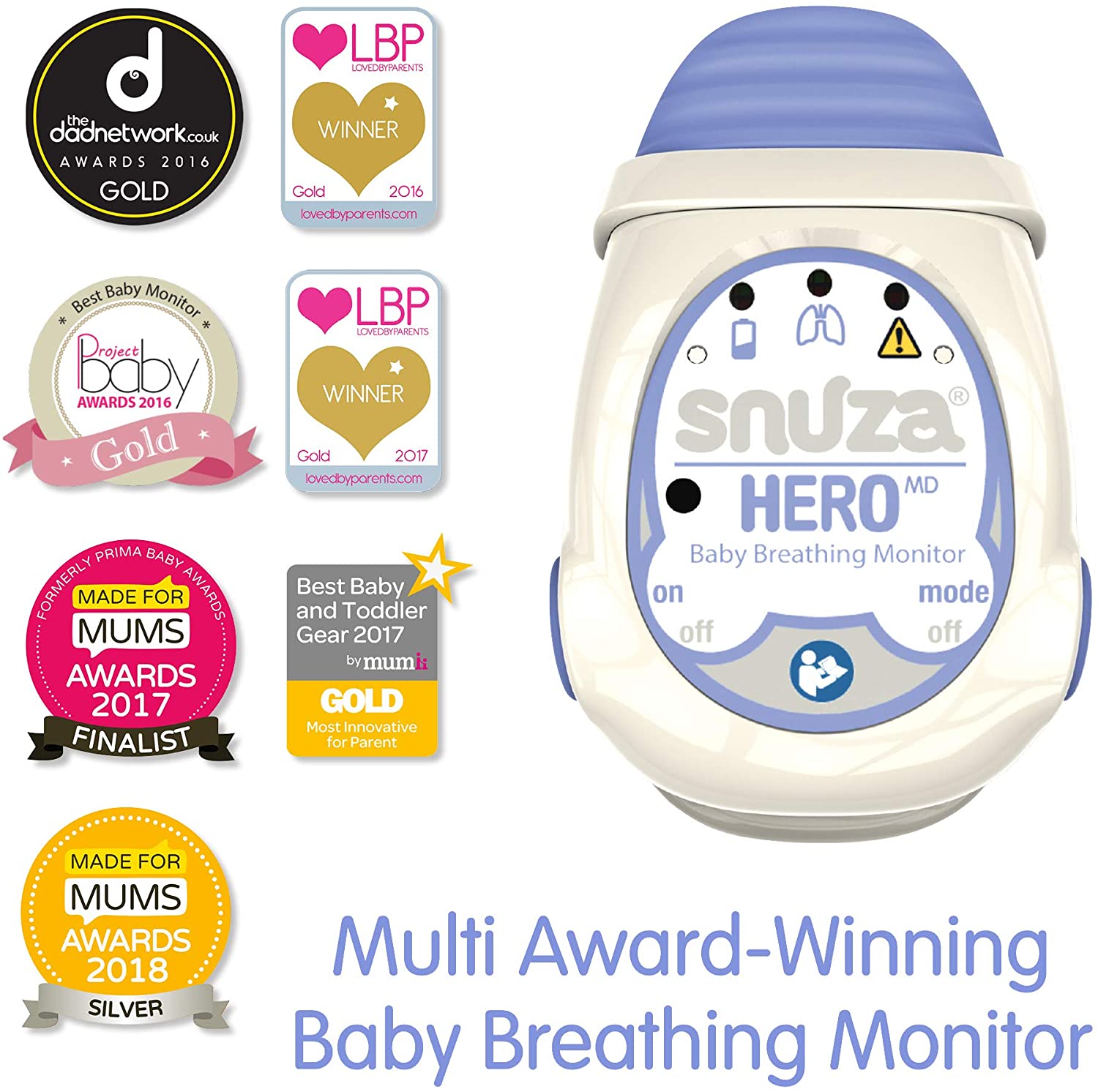 Moniteur respiratoire portable pour bébé Snuza Heromd : Inhealth